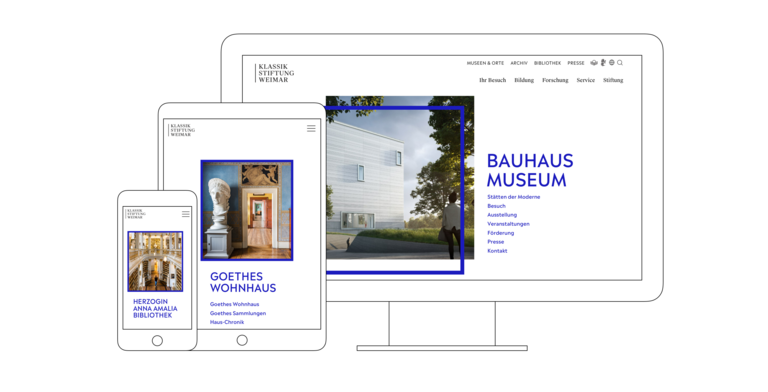 Responsive Website der Klassik Stiftung Weimar