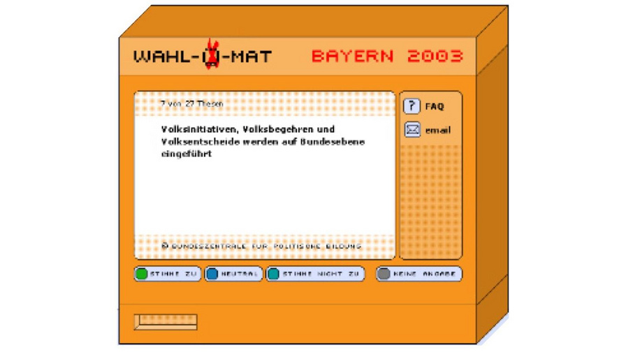 Wahl-O-Mat Bayern 2003