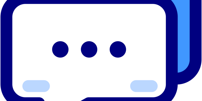 Grafik: zwei stilisierte Sprechblasen