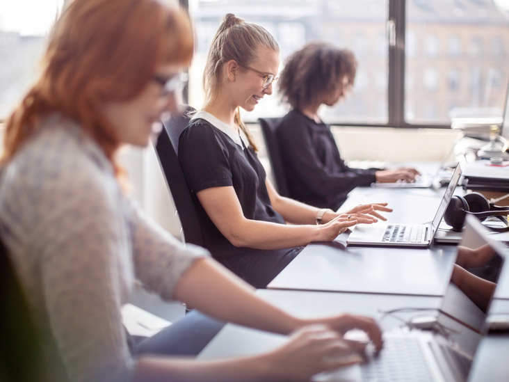 Employees of the agile support service