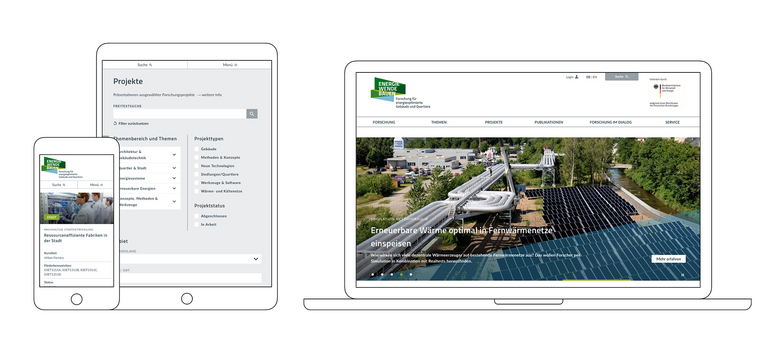 Portal Energiewendebauen: Responsive Design Portal Energiewendebauen: Responsive Design