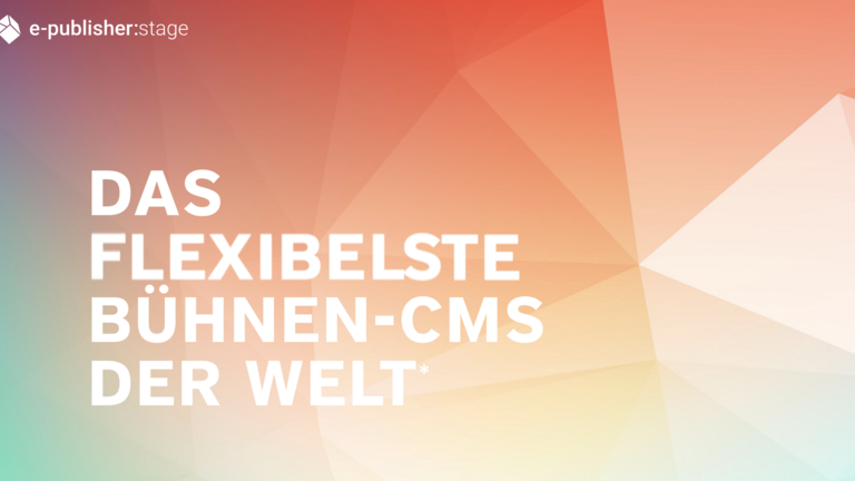 Ansicht des e-publisher:stage für Theater- und Konzerthäuser und Ticketanbieter.