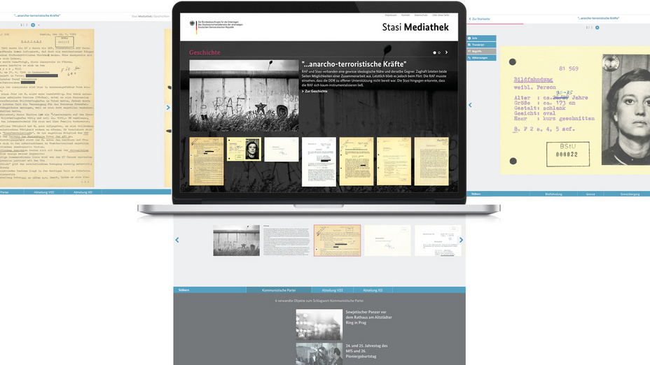 Stasi-Mediathek: Screenshot Desktop