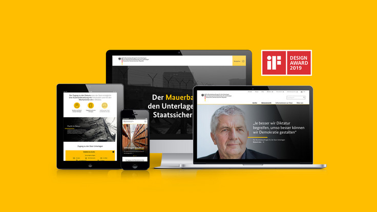 Ausgezeichnet! iF Design Award für die Website der BStU