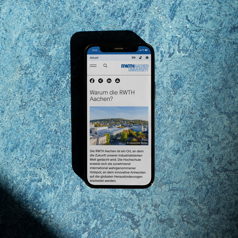 RWTH Aachen - Mobile Ansicht neue Website Warum die RWTH Aachen